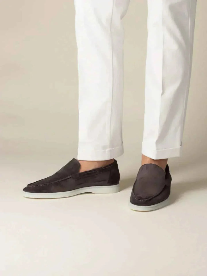 Mocassino Classico in Pelle Suède Marrone