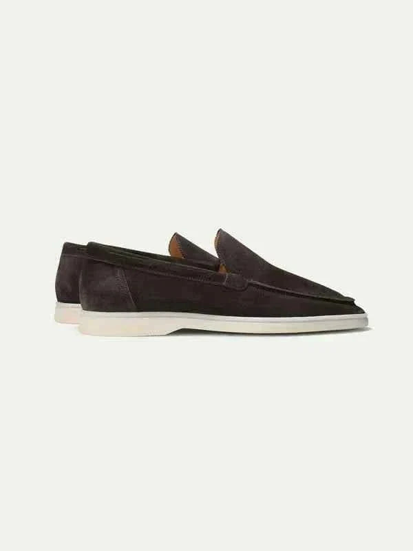 Mocassino Classico in Pelle Suède Marrone