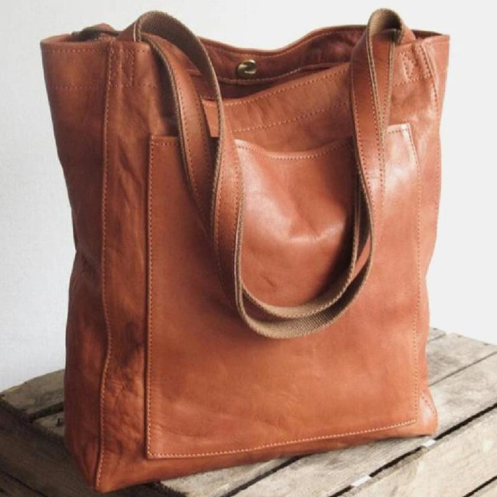 Borsa in Pelle Classica Donna Kimberly Marrone – Bottega Moretti