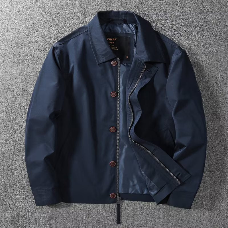 Giacca antivento in nylon con colletto a revers e fodera in cotone | Perfetta per l'autunno