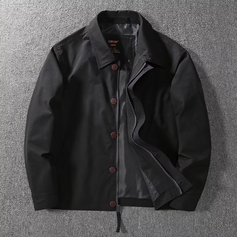 Giacca antivento in nylon con colletto a revers e fodera in cotone | Perfetta per l'autunno
