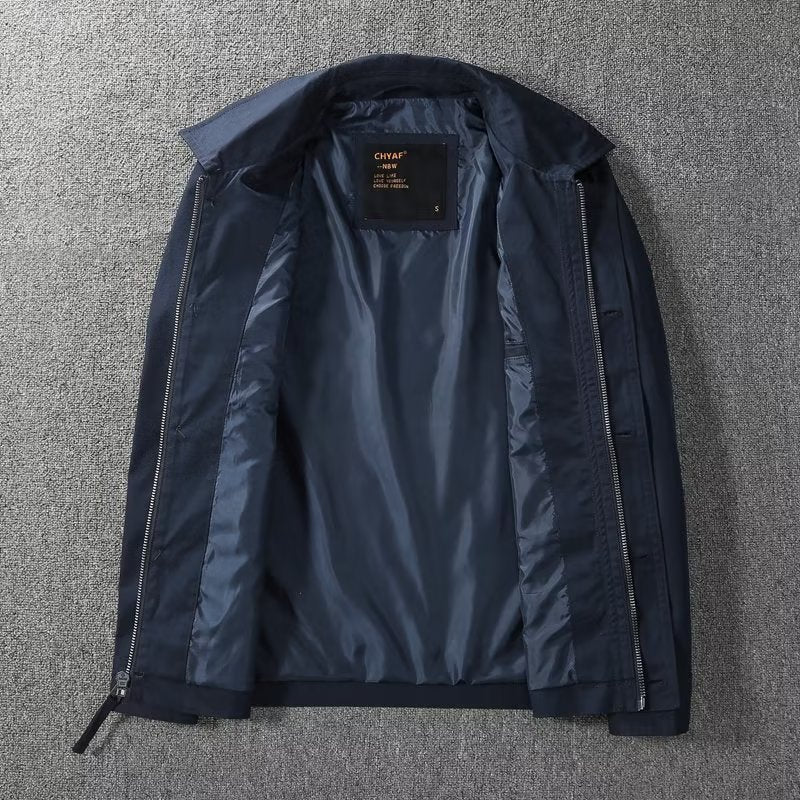Giacca antivento in nylon con colletto a revers e fodera in cotone | Perfetta per l'autunno