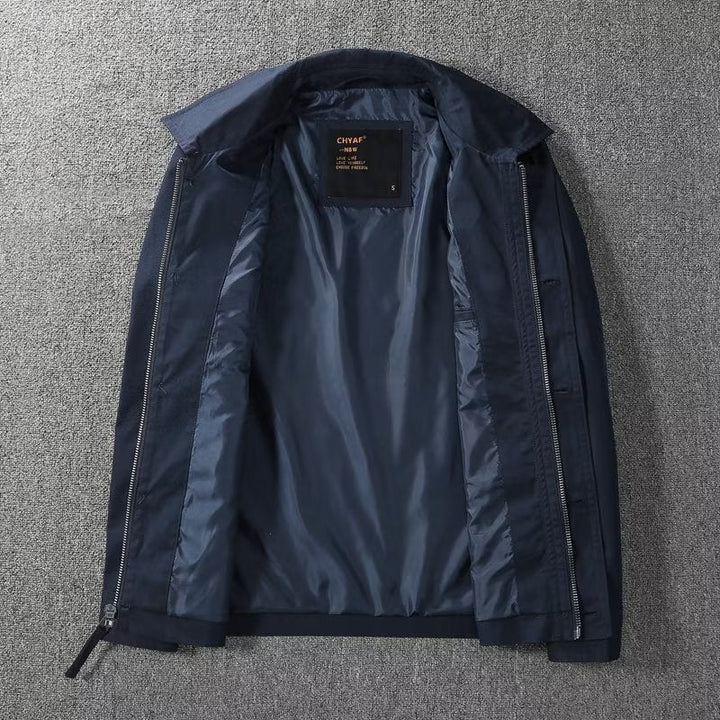 Giacca antivento in nylon con colletto a revers e fodera in cotone | Perfetta per l'autunno