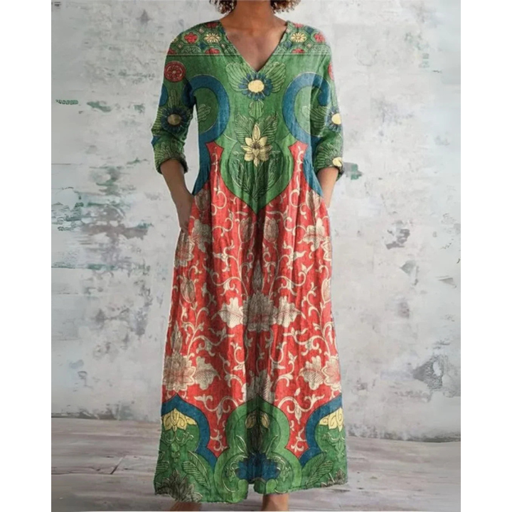 ELEANOR | MAXI ABITO VINTAGE FIORI