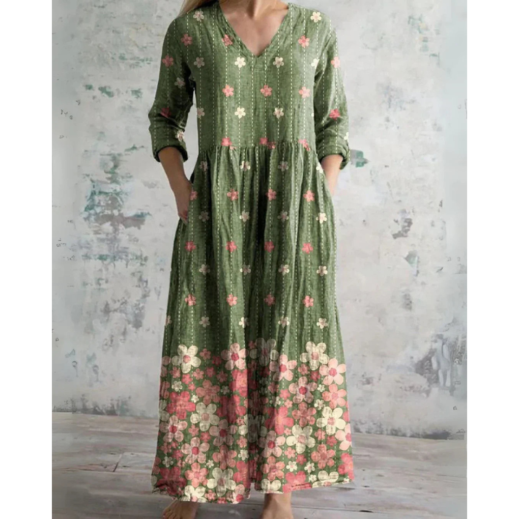 ELEANOR | MAXI ABITO VINTAGE FIORI