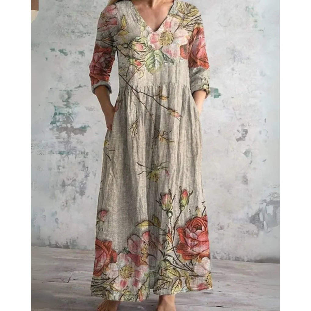 ELEANOR | MAXI ABITO VINTAGE FIORI
