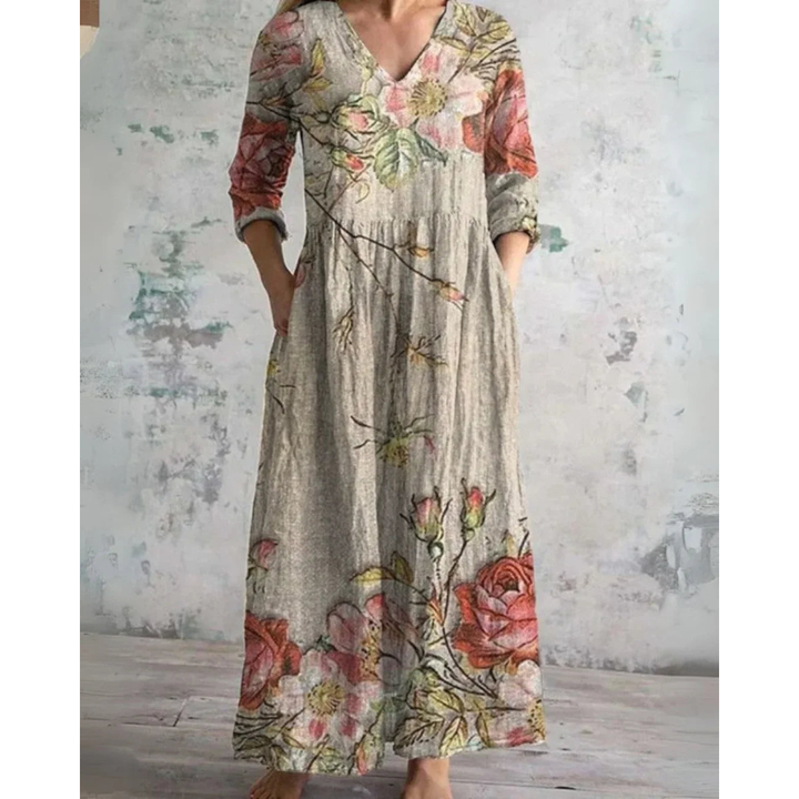ELEANOR | MAXI ABITO VINTAGE FIORI