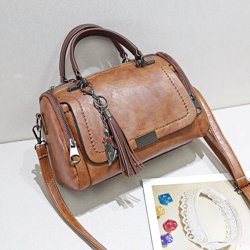 Borsa in Pelle Testurizzata Donna Julie – foto 5