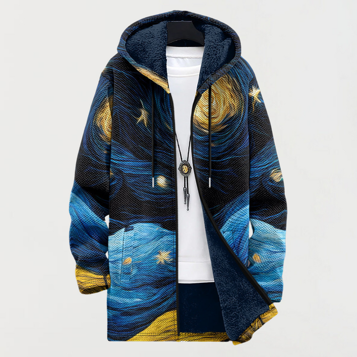 Róisín - Cappotto con Stampa Cielo Stellato