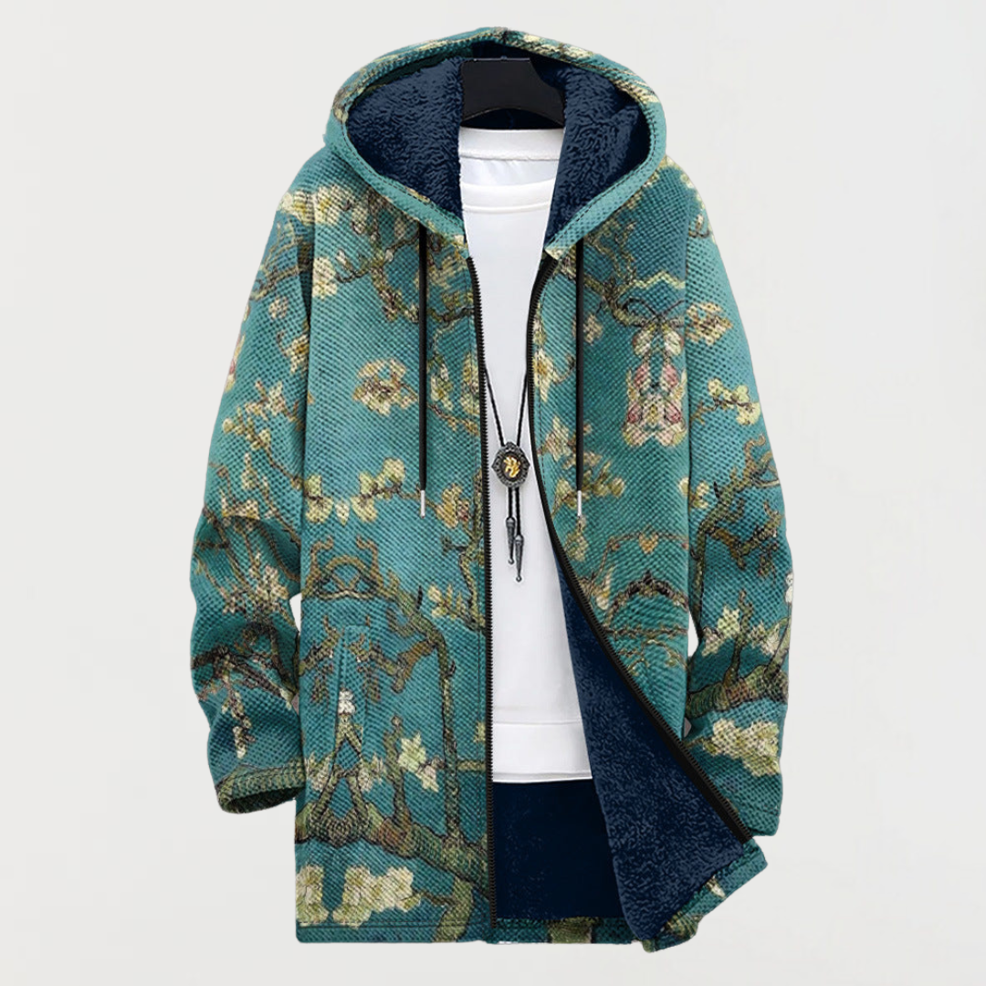 Eimear - Cappotto Artistico con Design Floreale