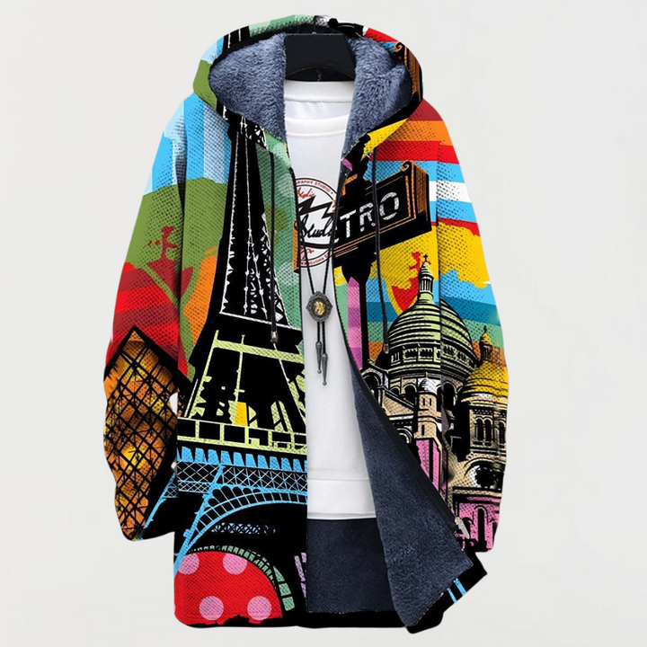 Niamh - Felpa con Cappuccio Urban Print