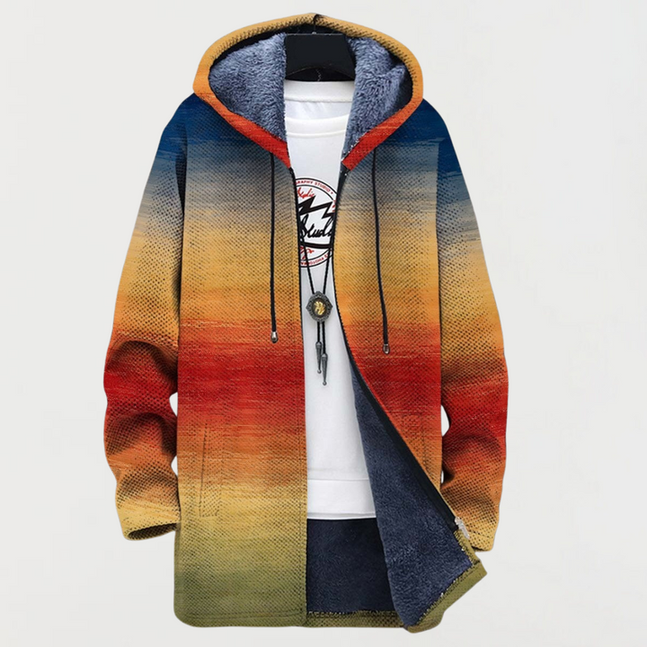 Caoimhe - Cappotto con Stampa a Gradiente di Sole