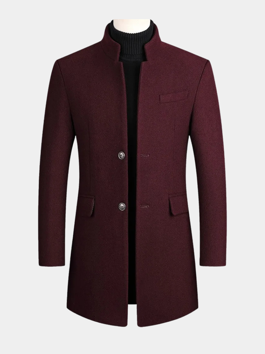 Cappotto Senza Tempo Uomo Elia Bordeaux – Bottega Moretti