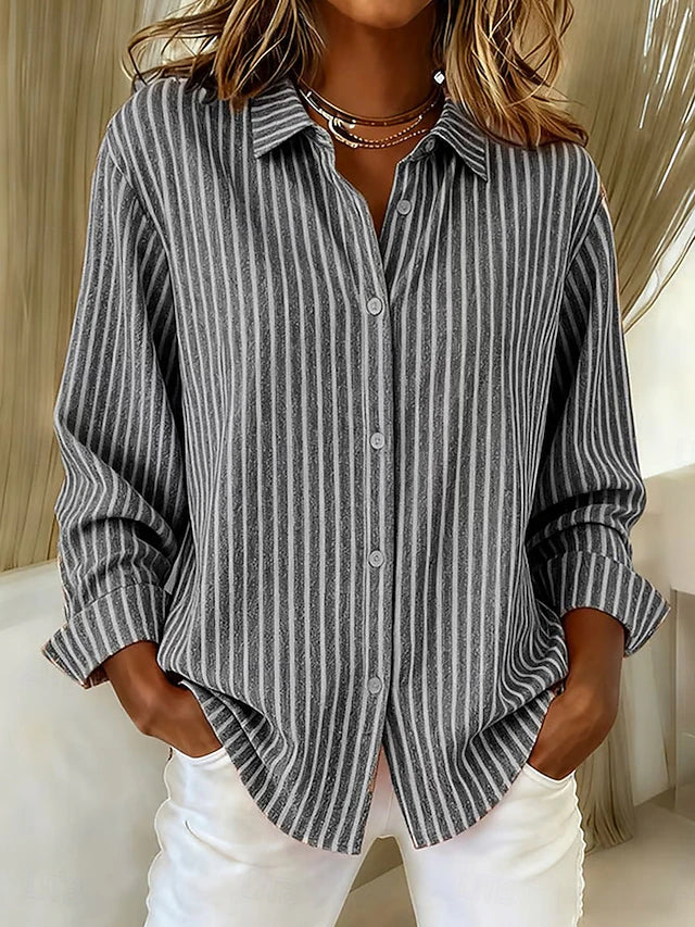 Camicia a Righe con Bottoni Ginevra – foto 4