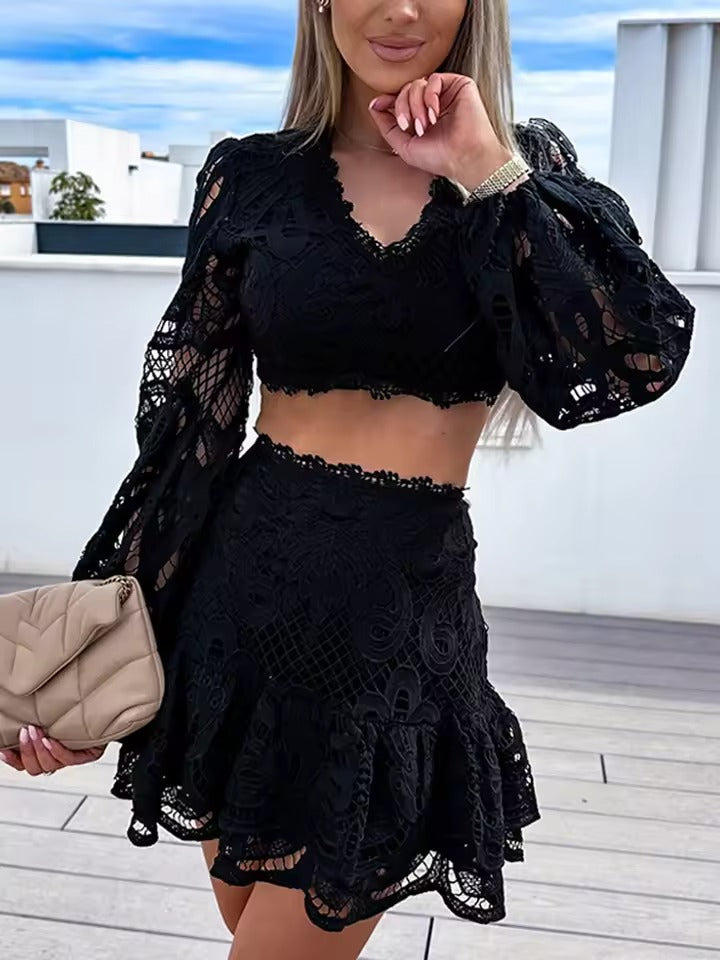 Jess - Elegante Completo in Pizzo