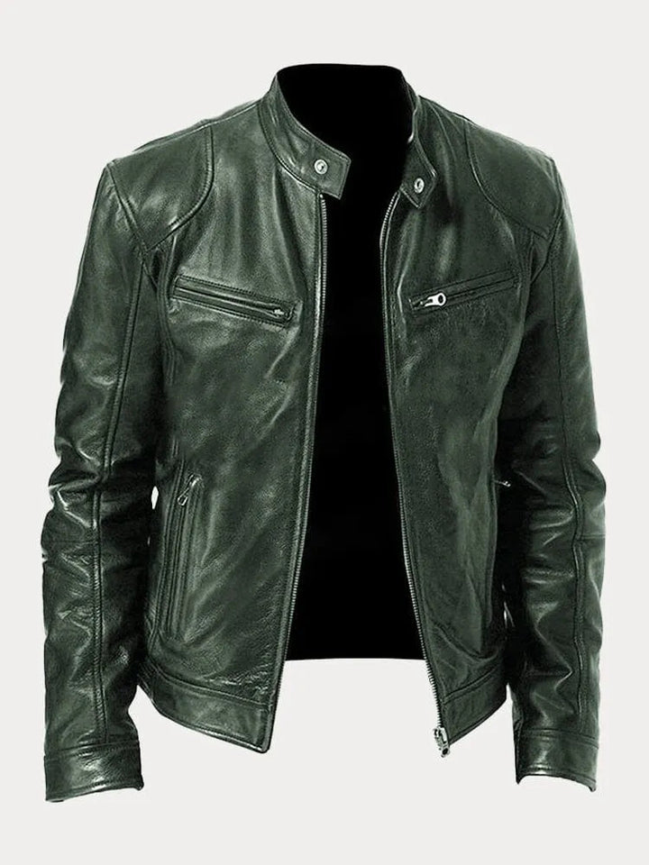 Giacca in Pelle Casual Uomo Nicola – foto 3
