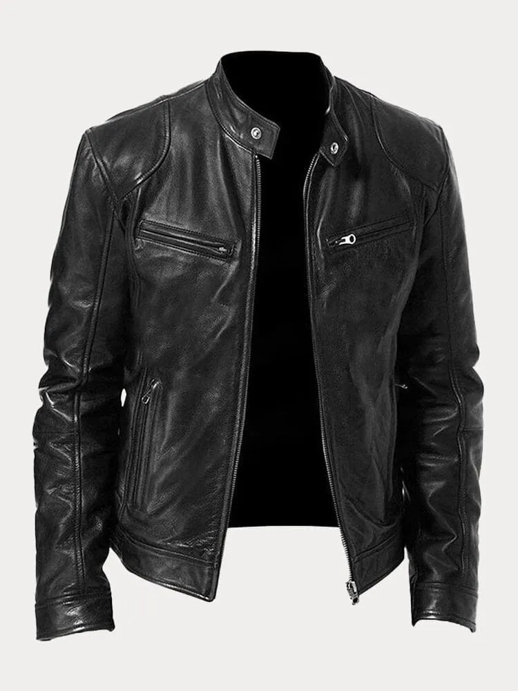 Giacca in Pelle Casual Uomo Nicola – foto 2