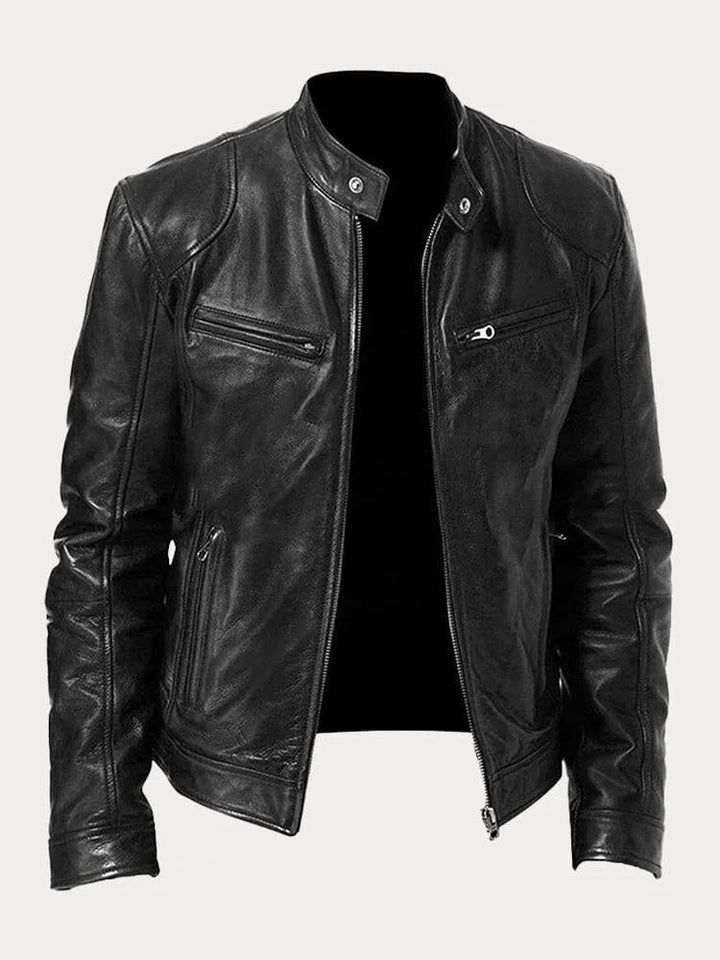 Giacca in Pelle Casual Uomo Nicola – foto 2