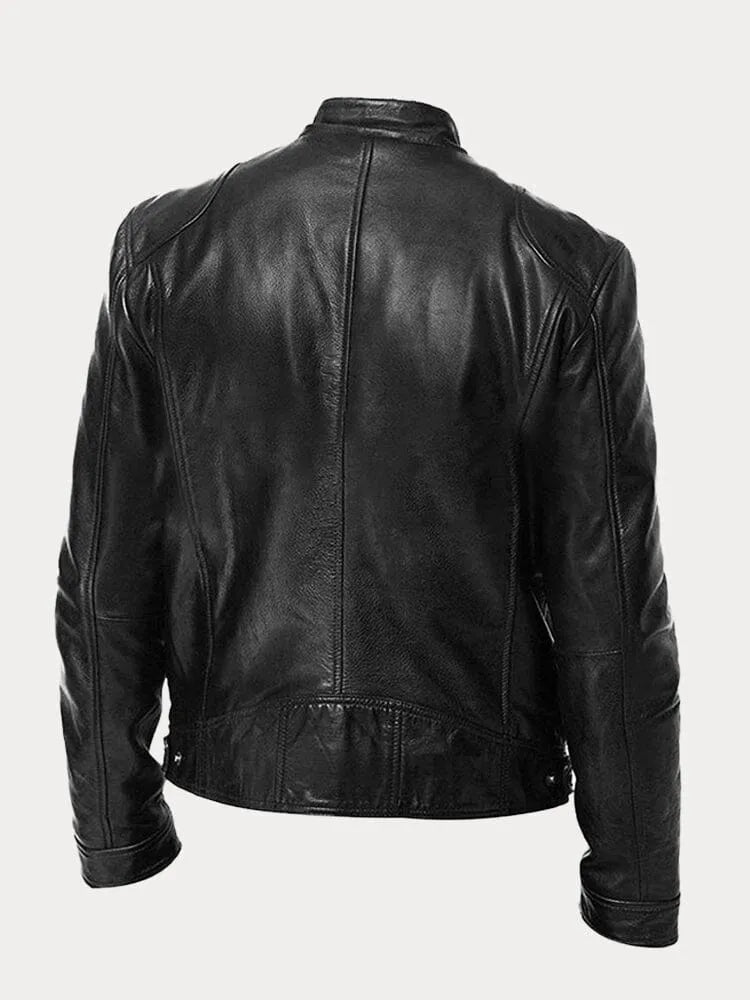 Giacca in Pelle Casual Uomo Nicola – foto 12