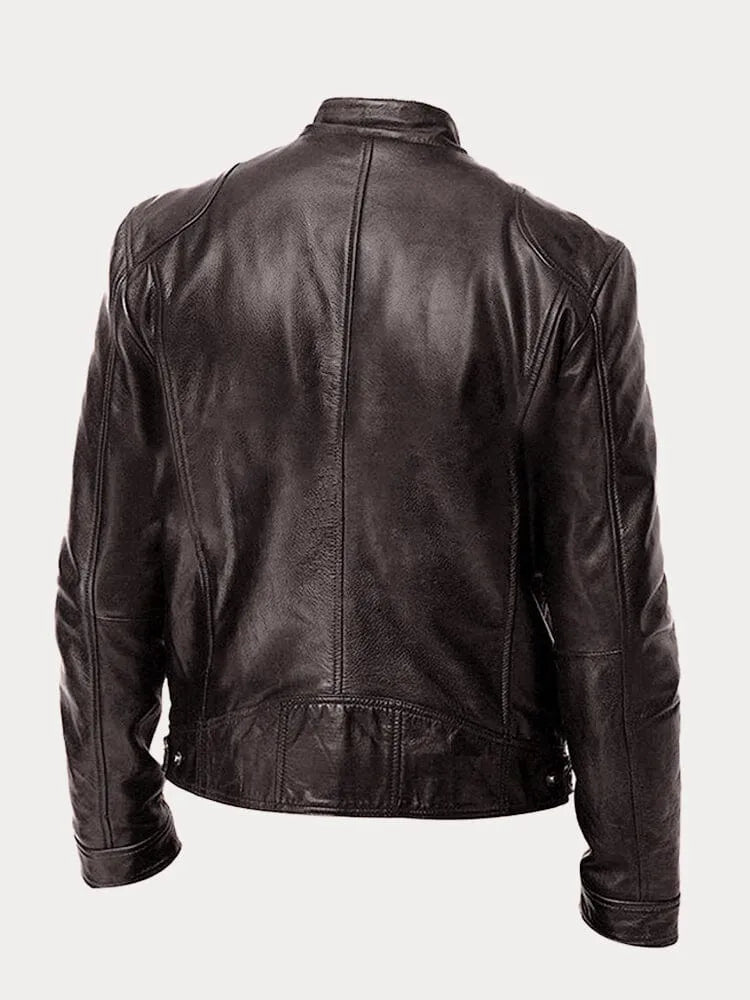 Giacca in Pelle Casual Uomo Nicola – foto 15