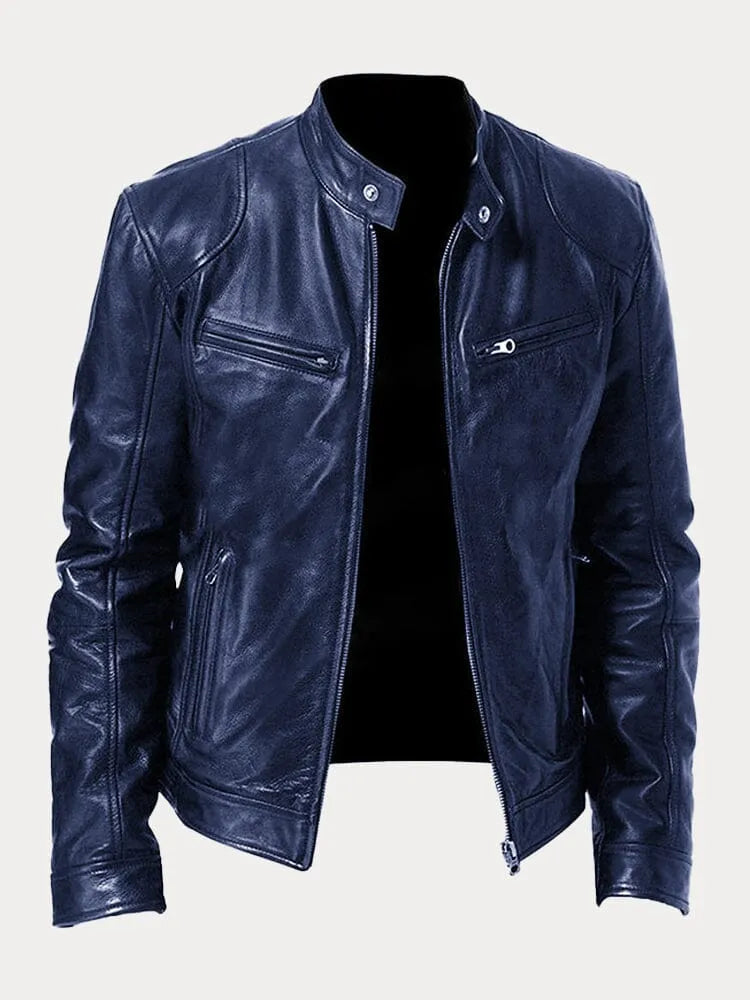 Giacca in Pelle Casual Uomo Nicola – foto 10