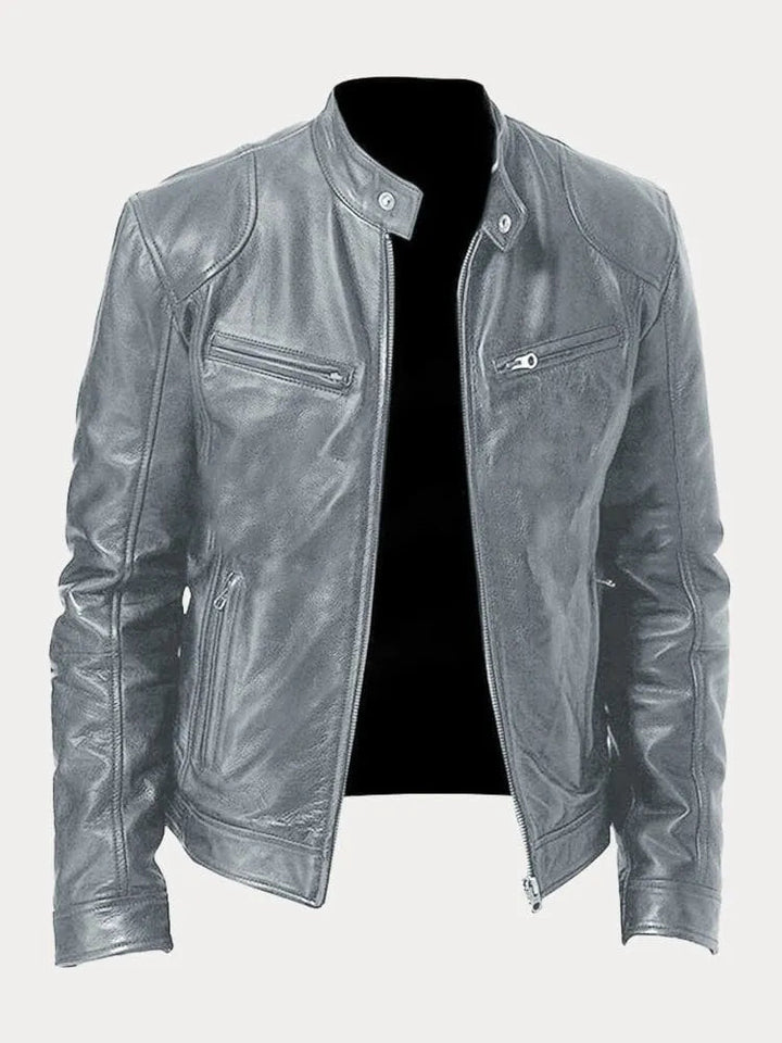 Giacca in Pelle Casual Uomo Nicola – foto 4