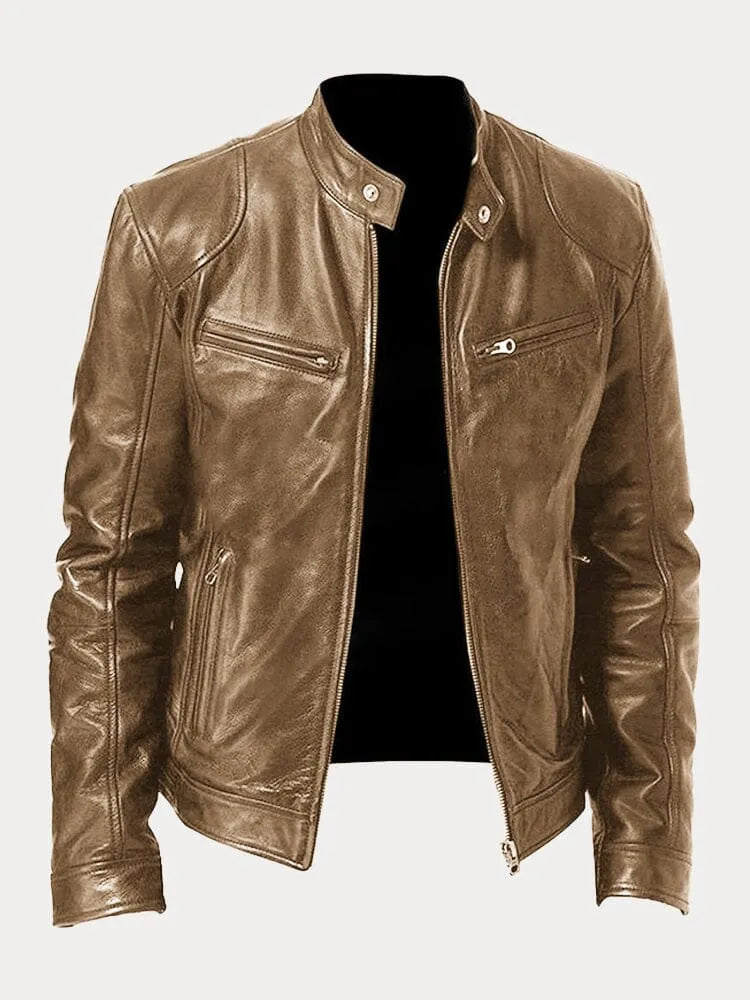 Giacca in Pelle Casual Uomo Nicola – foto 11