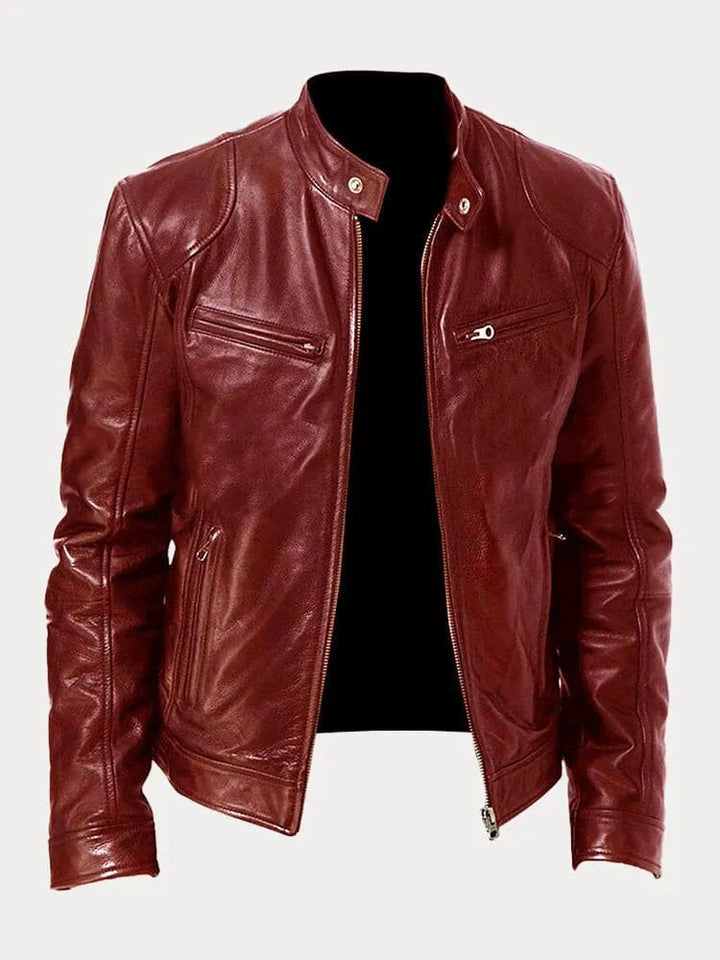 Giacca in Pelle Casual Uomo Nicola – foto 5