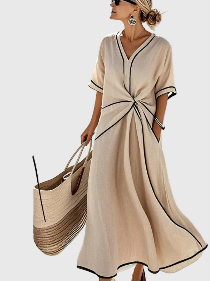 Helena | Maxi Abito Drappeggiato Laterale