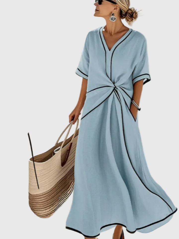 Helena | Maxi Abito Drappeggiato Laterale
