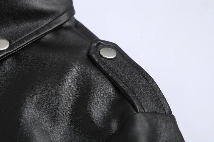 Giacca in Pelle Classica Uomo Fabio – foto 5