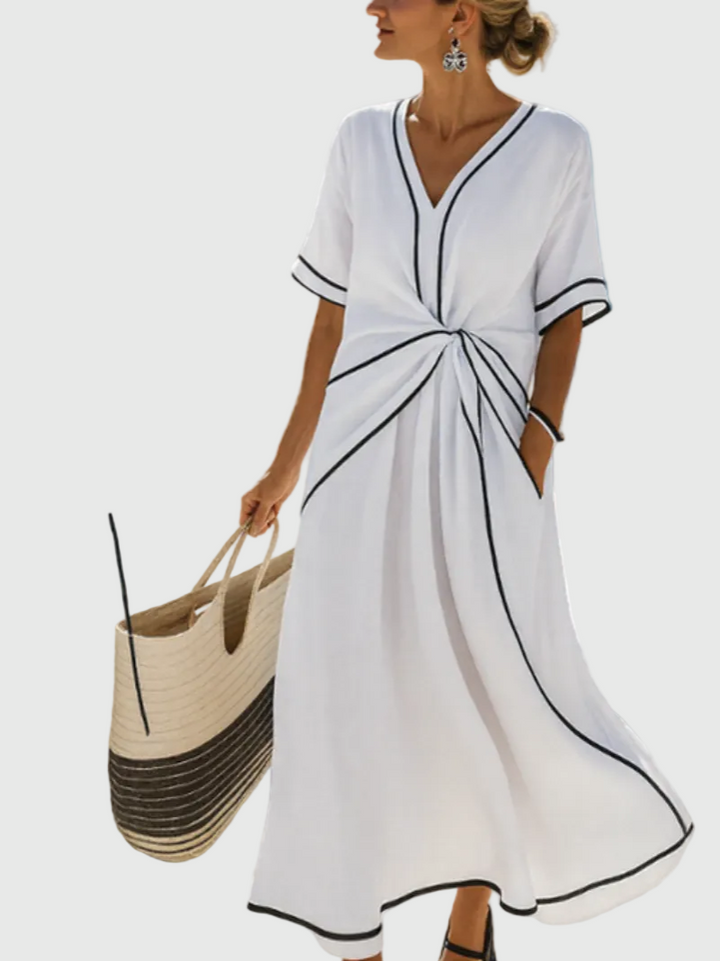 Helena | Maxi Abito Drappeggiato Laterale