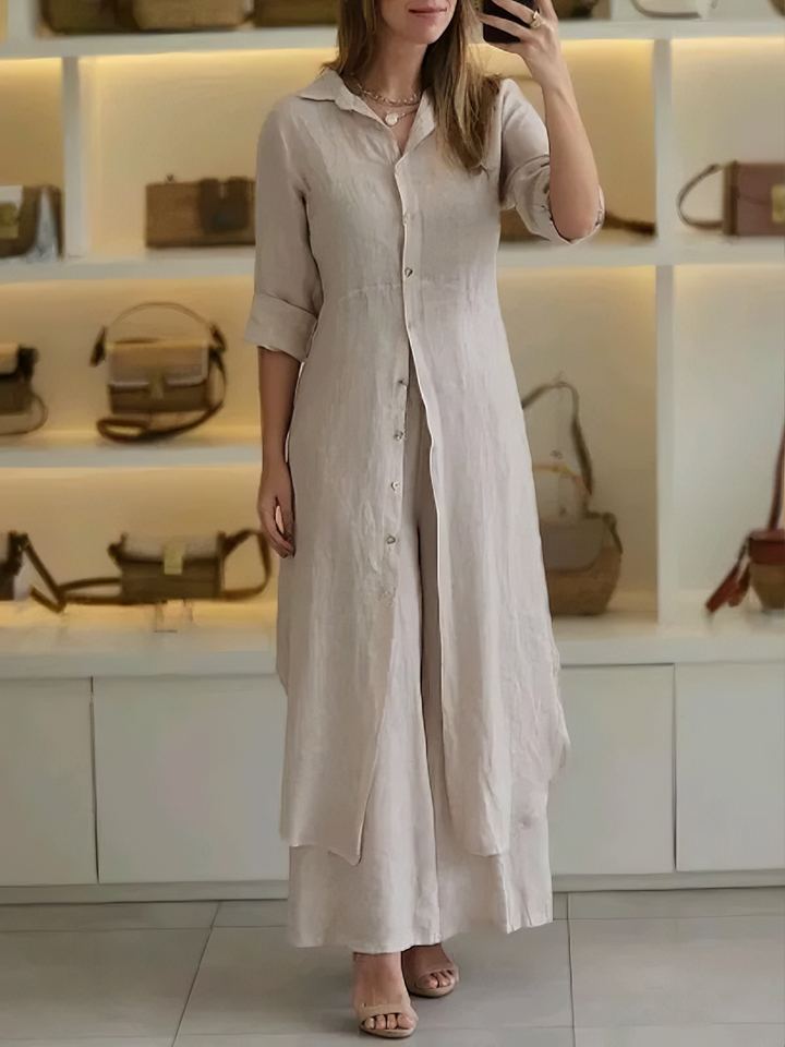 Elegante Set a Due Pezzi Vienna Kaki – Bottega Moretti