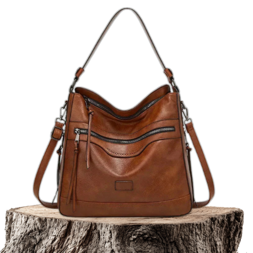 Borsa in Pelle Vintage Donna Elizabeth Marrone – Bottega Moretti
