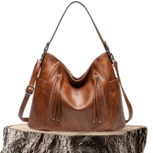 Borsa in Pelle con Frange Donna Wendy Marrone – Bottega Moretti