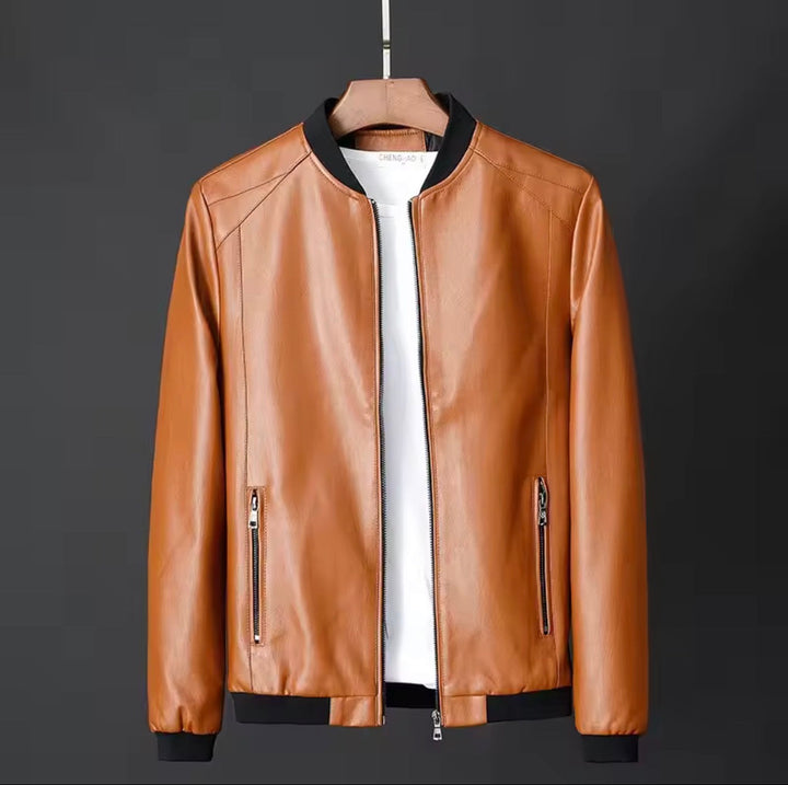 Giacca Bomber Uomo con Polsini a Costine e Tasche con Zip