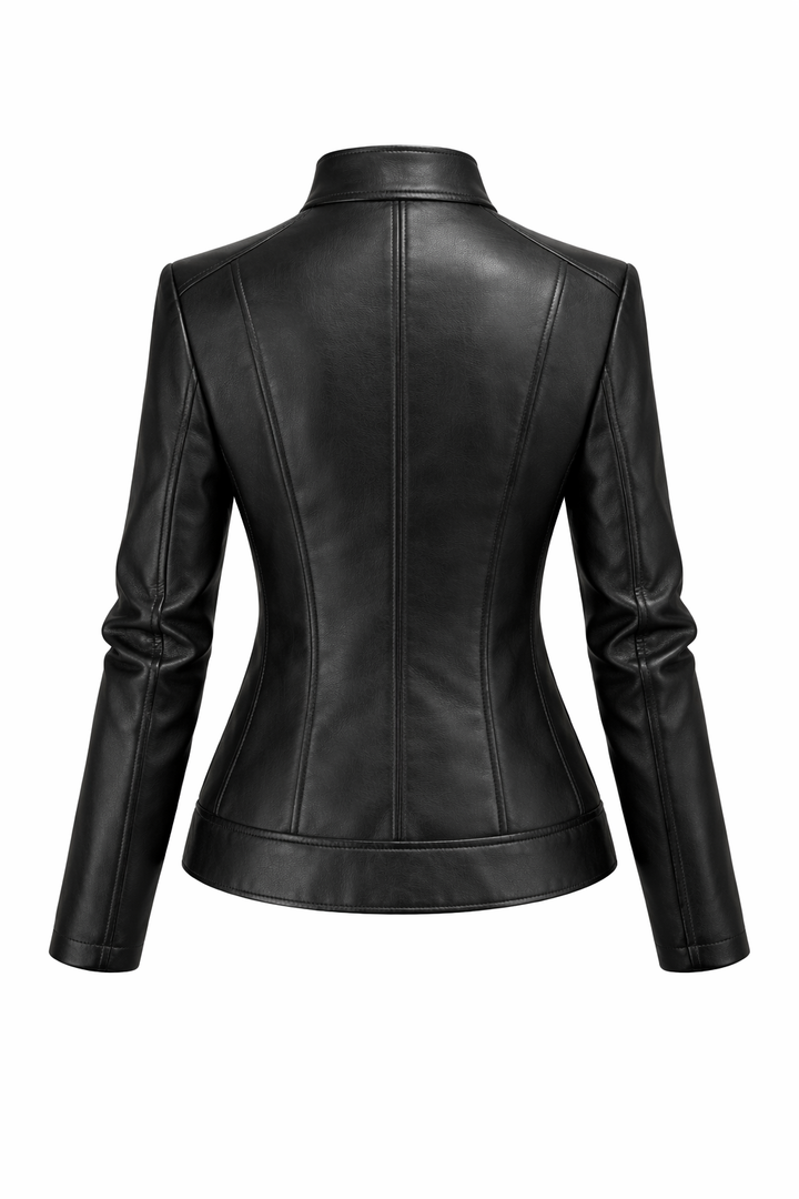 Women's Real Leather Quilted Biker Jacket – Dream