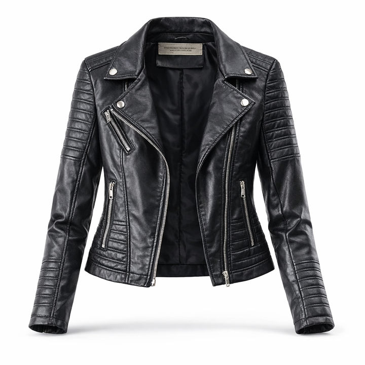 Women's Real Leather Quilted Biker Jacket – Roma