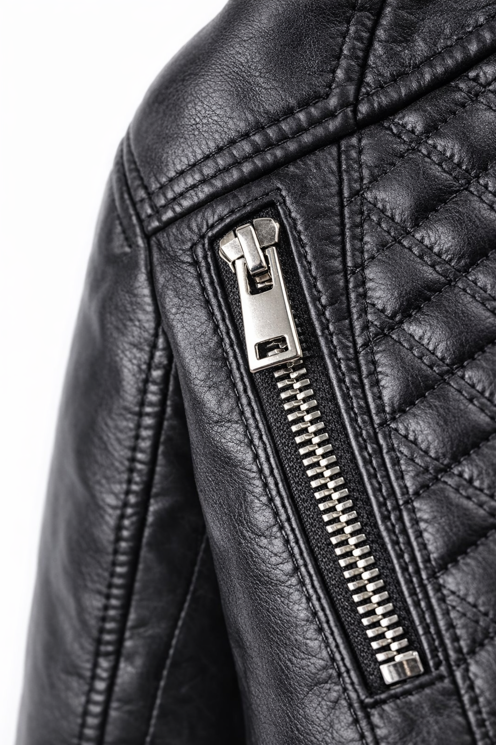 Women's Real Leather Quilted Biker Jacket – Roma