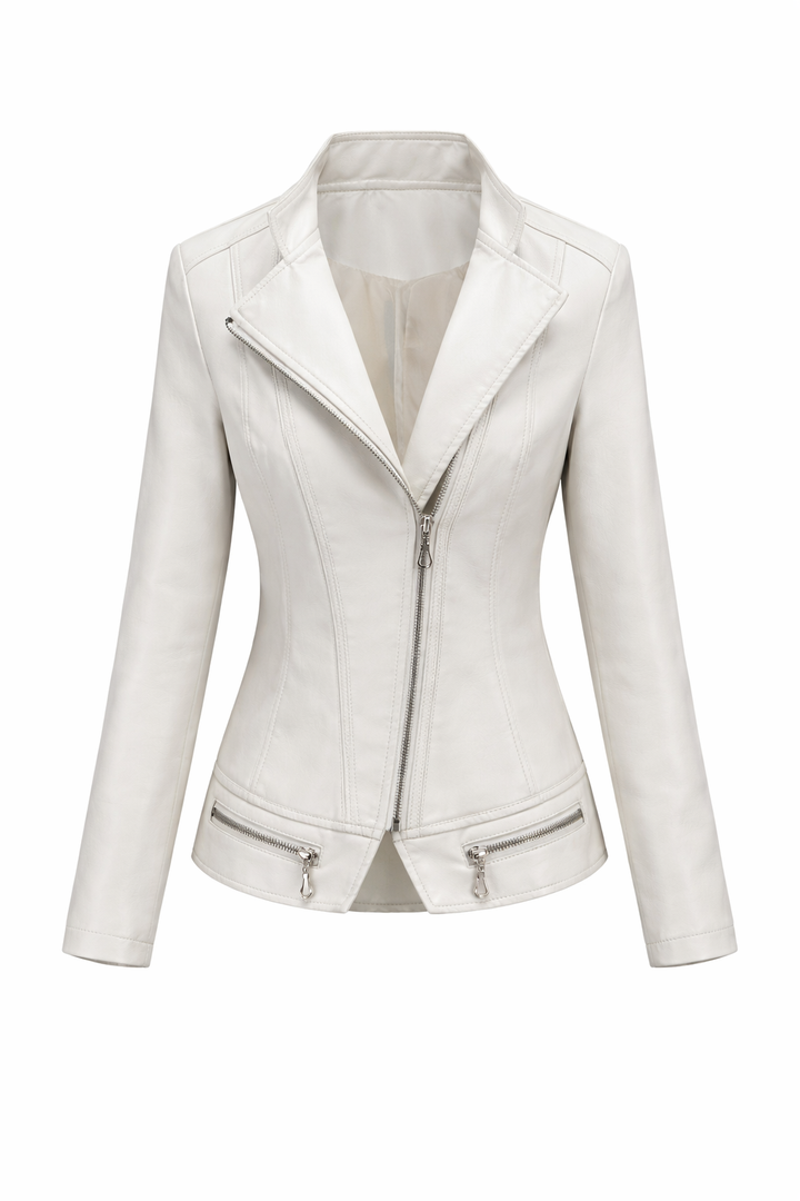 Women's Real Leather Quilted Biker Jacket – Dream