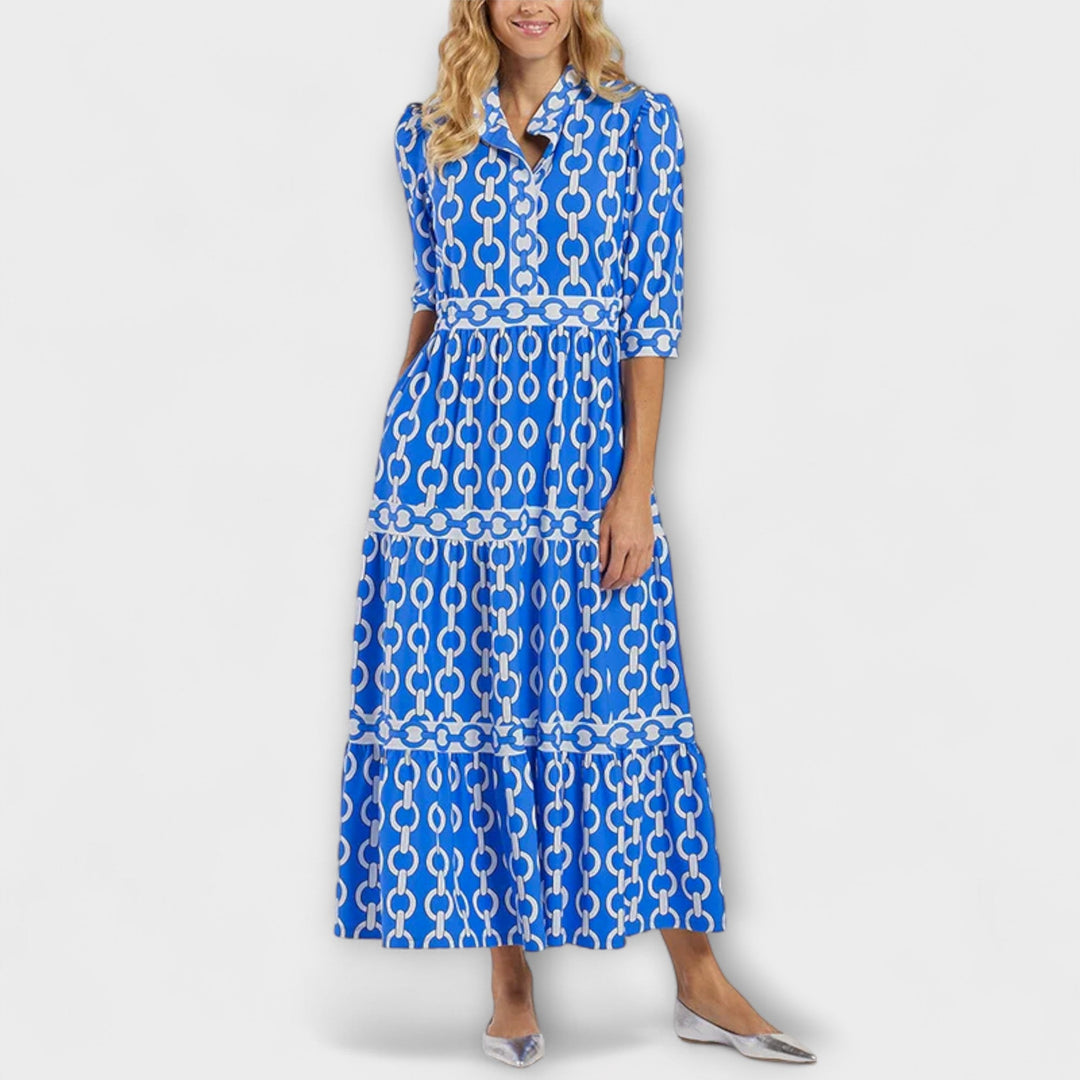 JULIANA | ABITO MIDI CON PATTTERN A CATENA