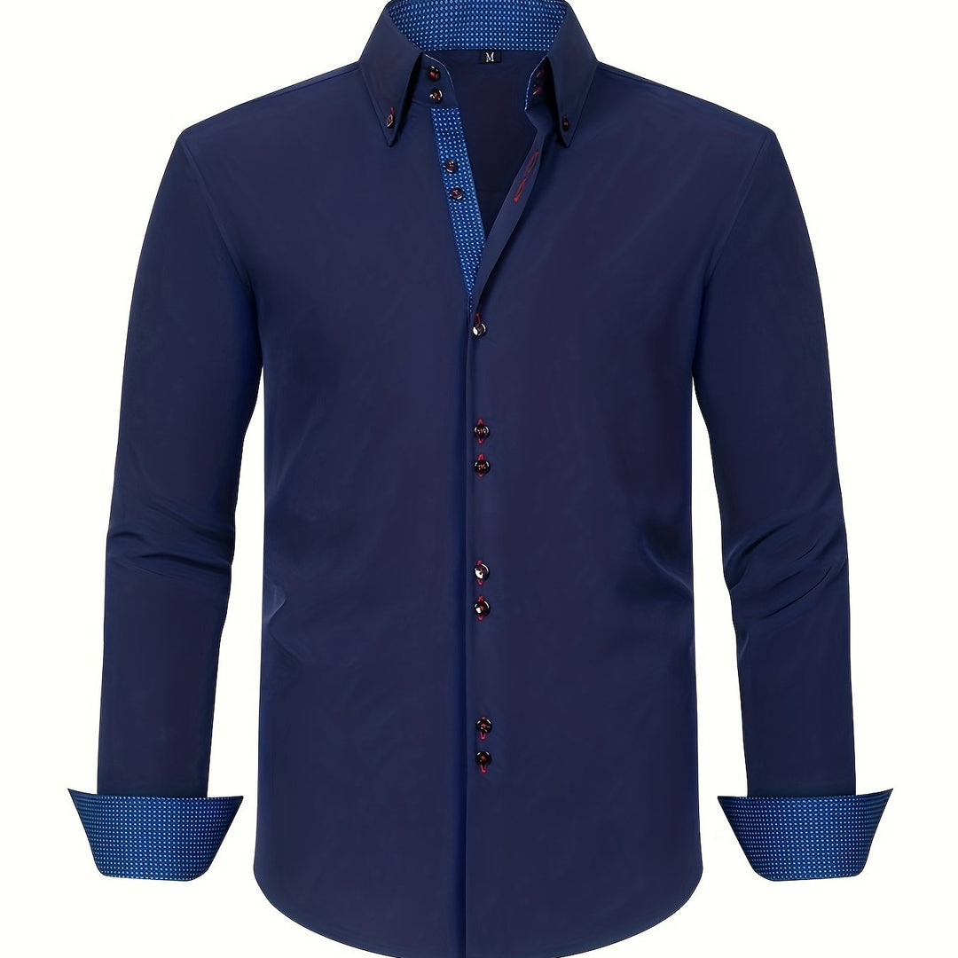 Camicia Leggera con Contrasti Uomo Amedeo – foto 14