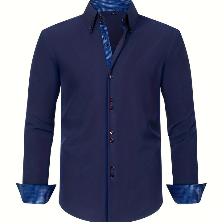 Camicia Leggera con Contrasti Uomo Amedeo – foto 14