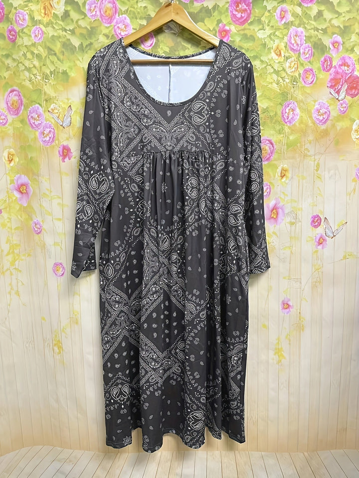 ELOWEN | ABITO MIDI CON MANICHE LUNGHE CASUAL