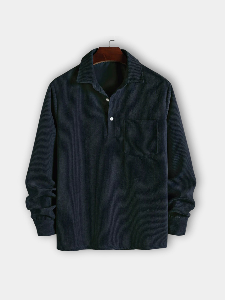 Camicia Uomo a Mezzi Bottoni Antonio Blu – Bottega Moretti