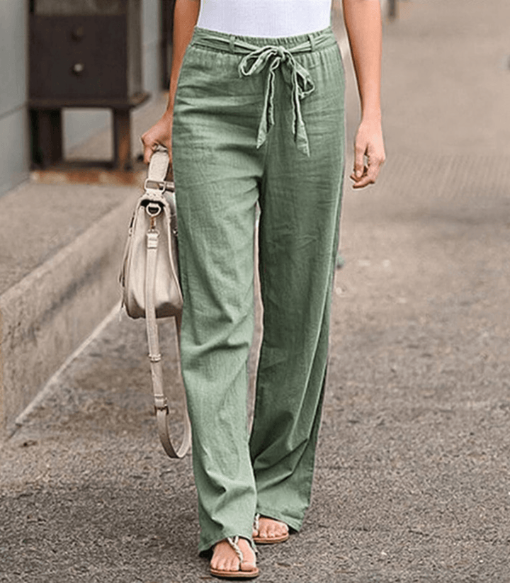 Joleen - Pantaloni da Donna Relax con Corda e Vita Elastico
