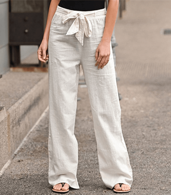 Joleen - Pantaloni da Donna Relax con Corda e Vita Elastico