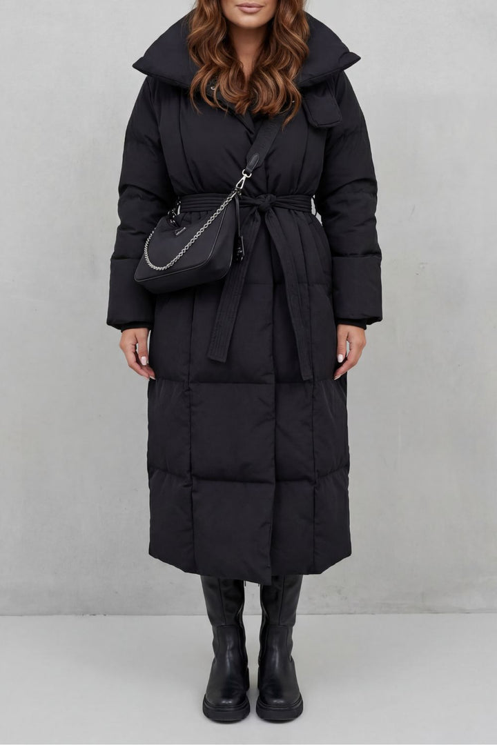 Kacob | Belted Longline Padded Puffer Coat