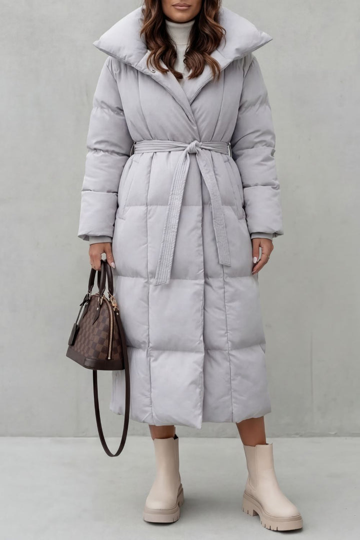 Kacob | Belted Longline Padded Puffer Coat