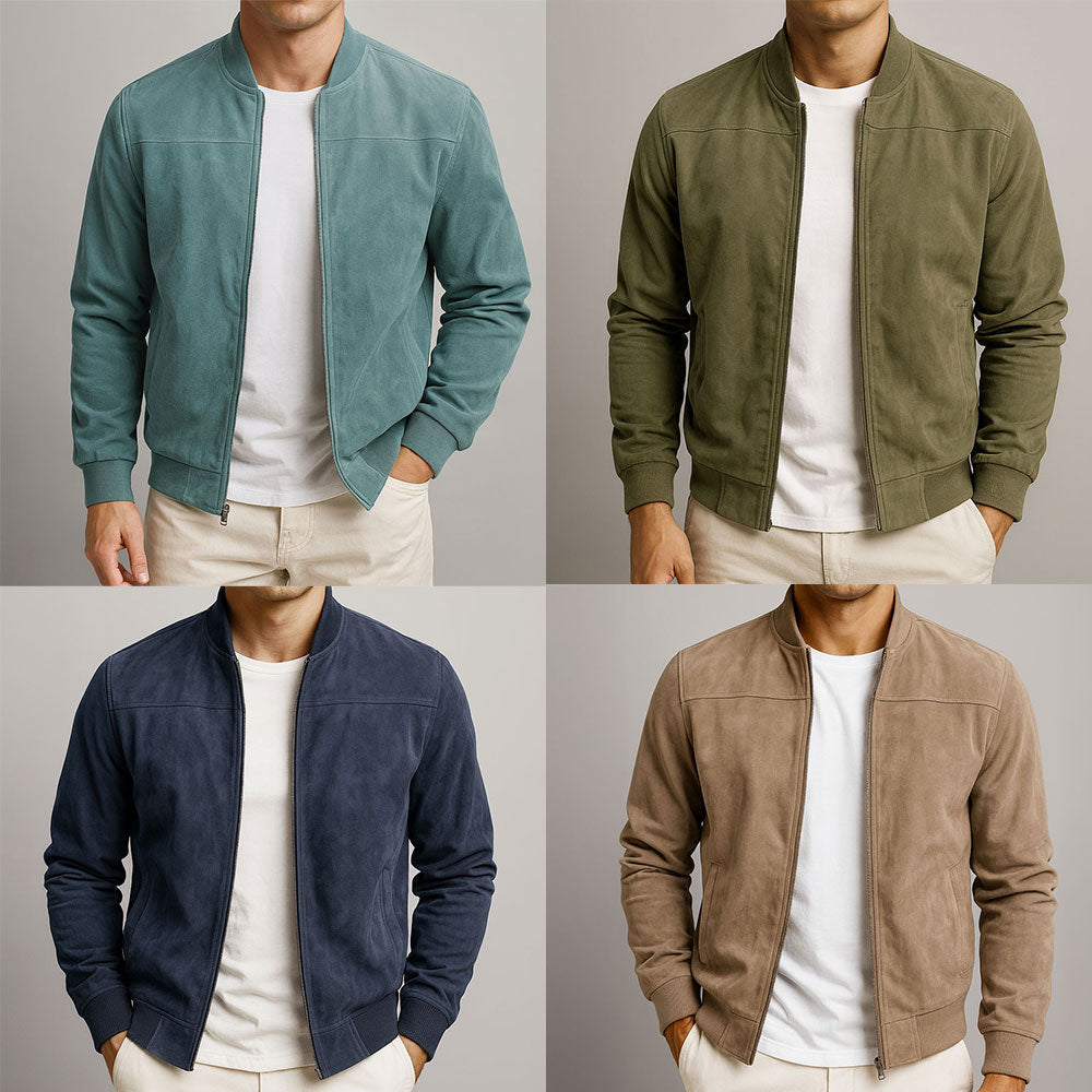 Bomber Effetto Camoscio Antoine – foto 7
